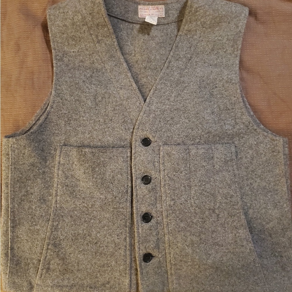 Filson Charcoal Wool Vest